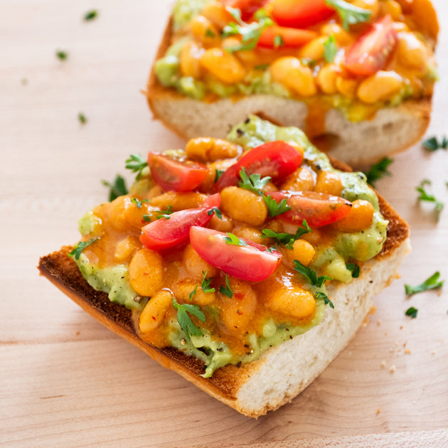 Carolina Gold BBQ Bean Avocado Toast Serious Bean Co.