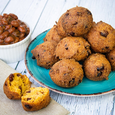 Jalapeño & Bacon Bean Hushpuppies or Fritters